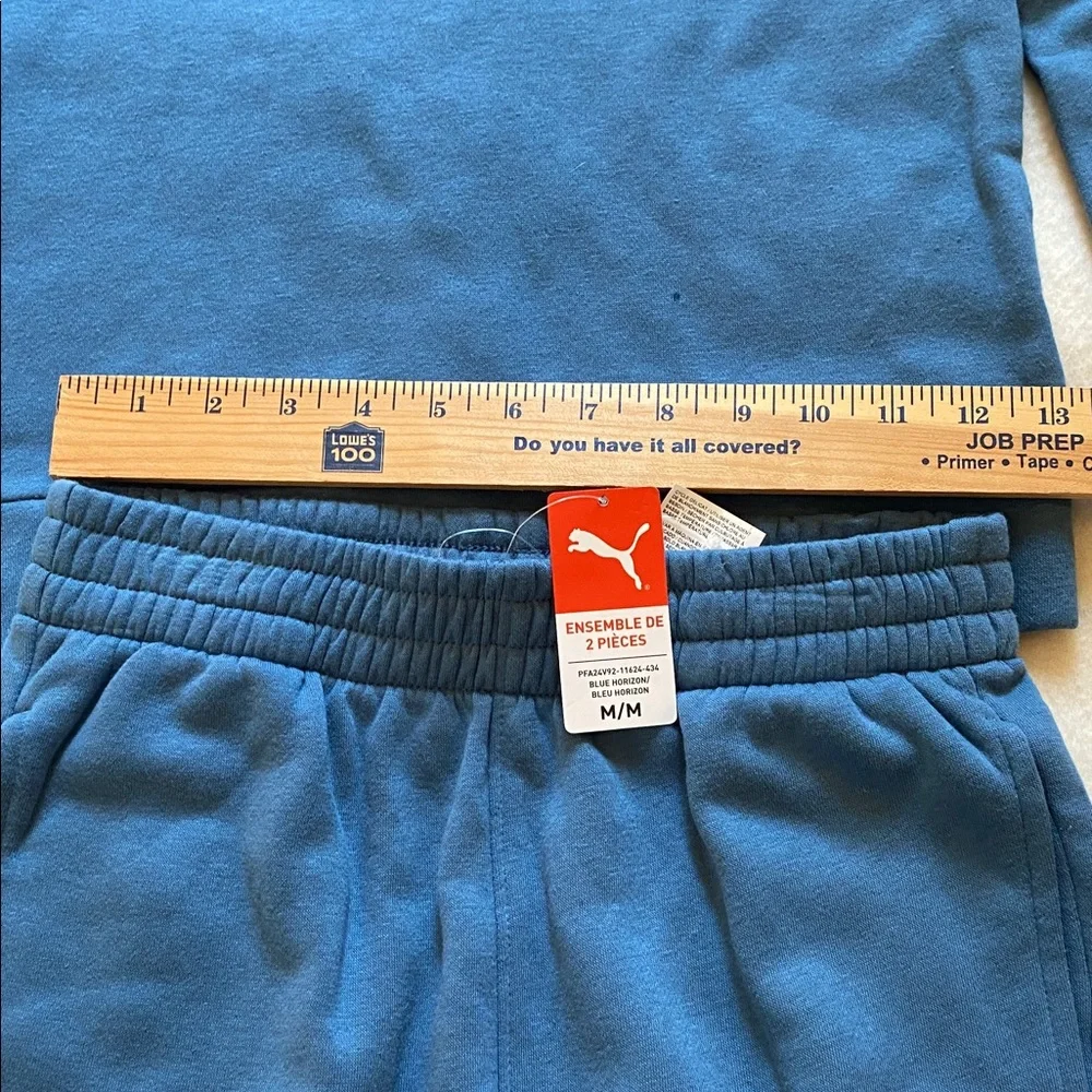 Boys puma set jogging jogger set blue spell out logo size medium 10 12 new - Picture 7 of 11